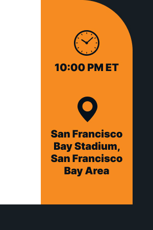 🕒 10:00 PM ET 📍 San Francisco Bay Stadium, San Francisco Bay Area