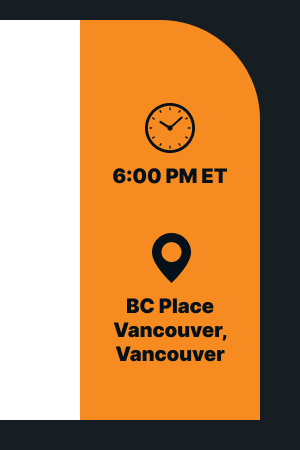 🕒 6:00 PM ET 📍 BC Place Vancouver, Vancouver