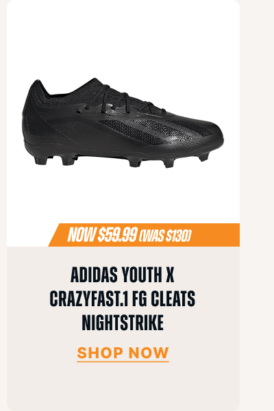 adidas Youth X Crazyfast.1 FG Cleats Nightstrike