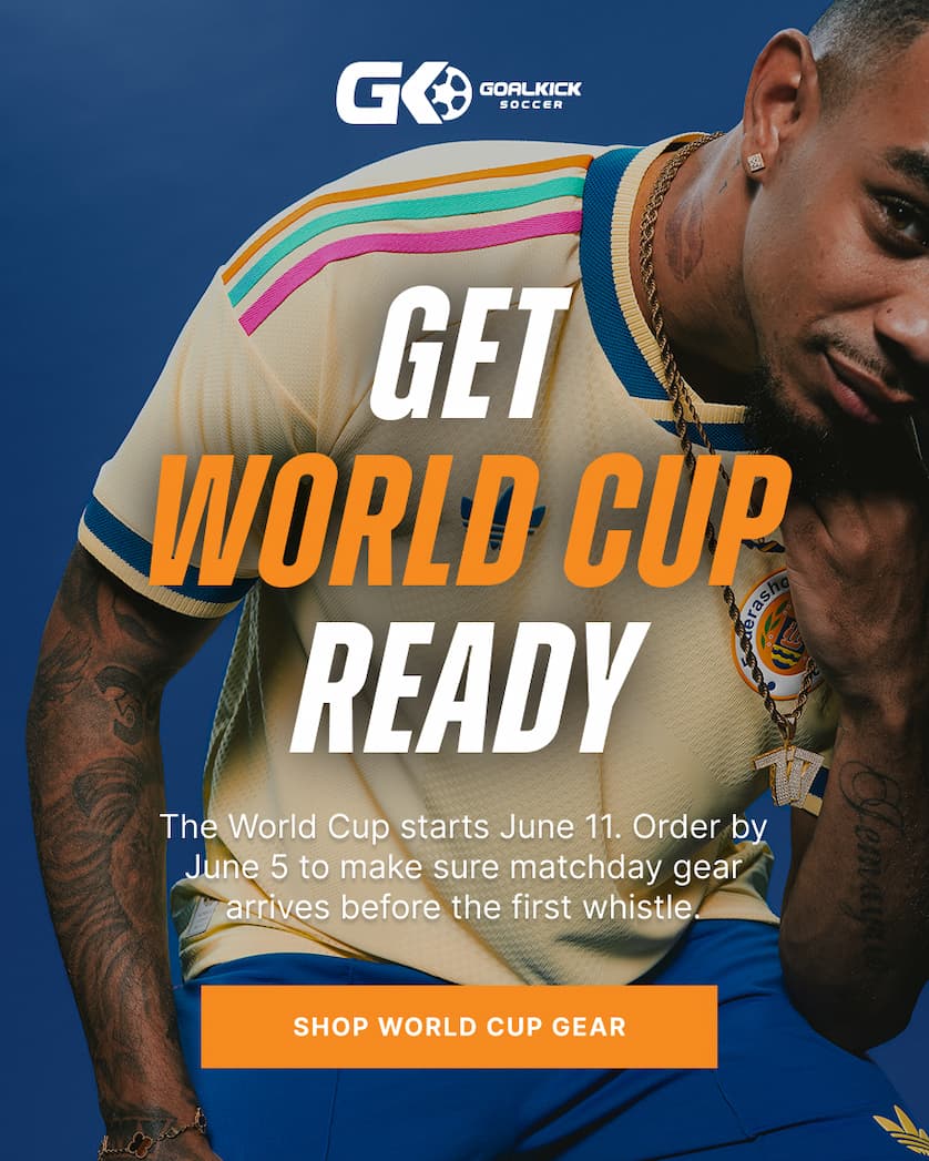 Get World Cup Ready. The World Cup starts June 11. Order by June 5 to make sure matchday gear arrives before the first whistle.