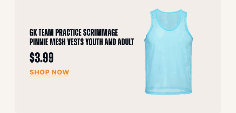 GK TEAM PRACTICE SCRIMMAGE PINNIE MESH VESTS | YOUTH AND ADULT