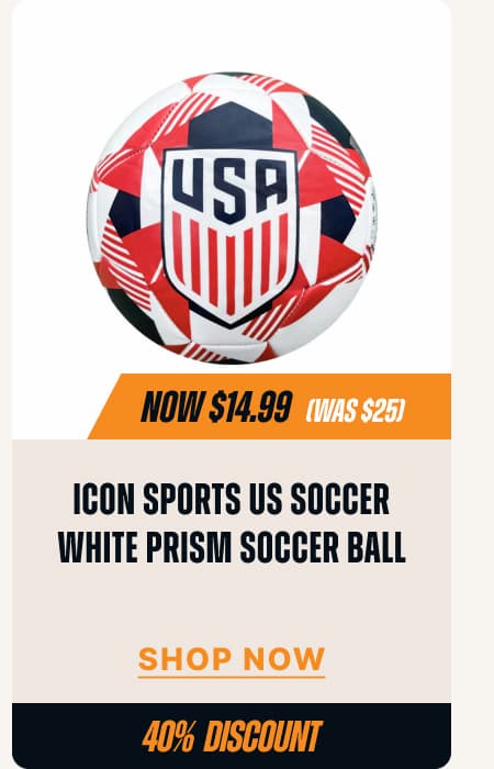 Icon Sports US Soccer White Prism Soccer Ball