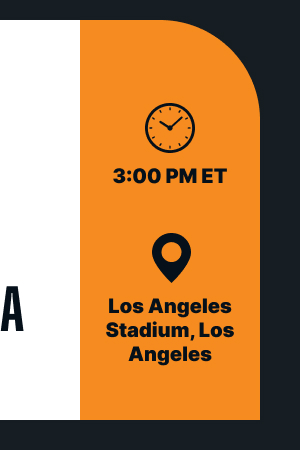 🕒 3:00 PM ET 📍 Los Angeles Stadium, Los Angeles