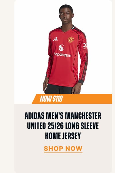 ADIDAS MEN'S MANCHESTER UNITED 25/26 LONG SLEEVE HOME JERSEY