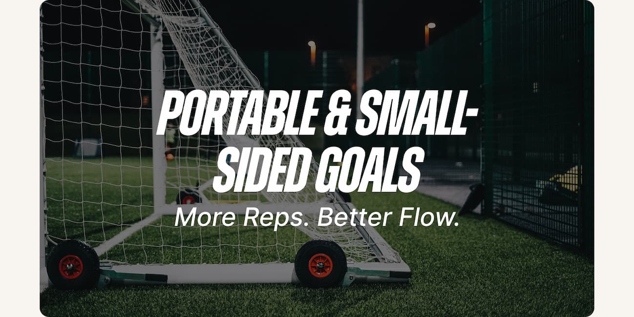 Portable & Small-Sided Goals. More Reps. Better Flow.