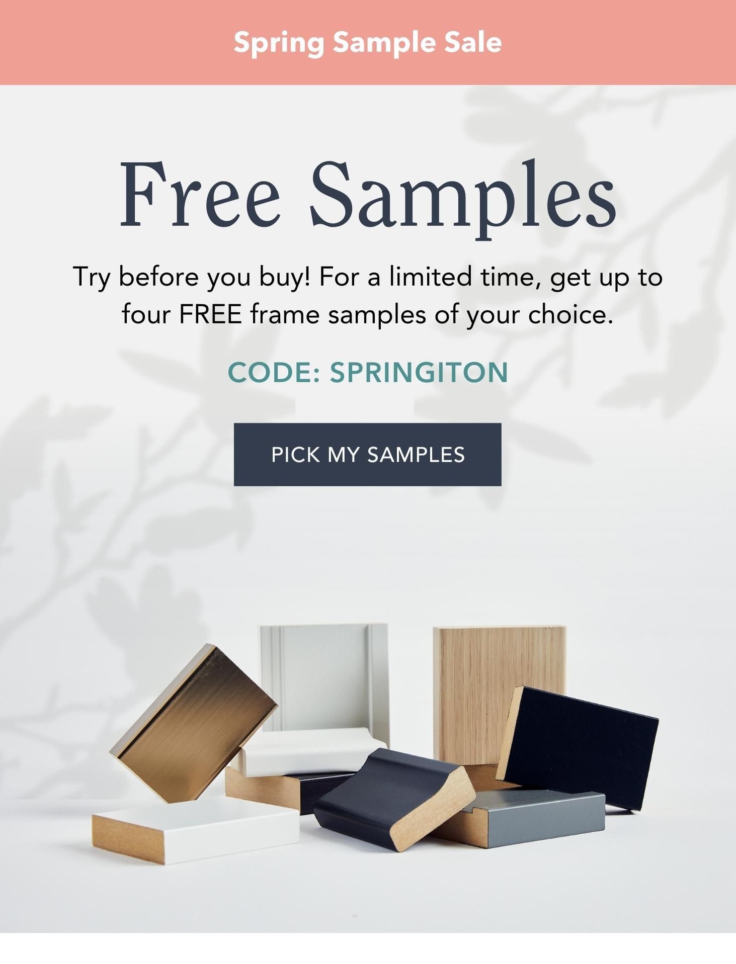 🌼 4 FREE Frame Samples 🌼 Frame My Mirror