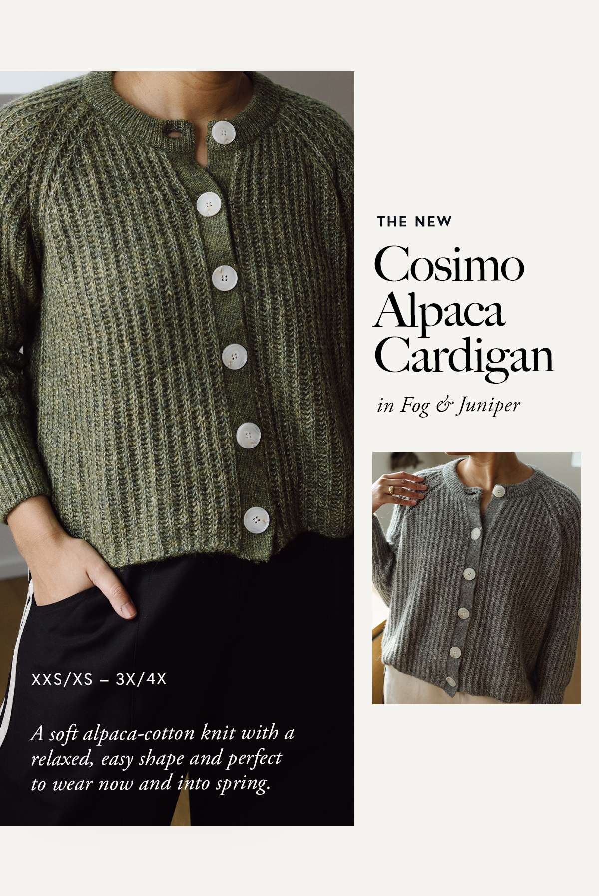 The new Cosimo Alpaca Cardigan