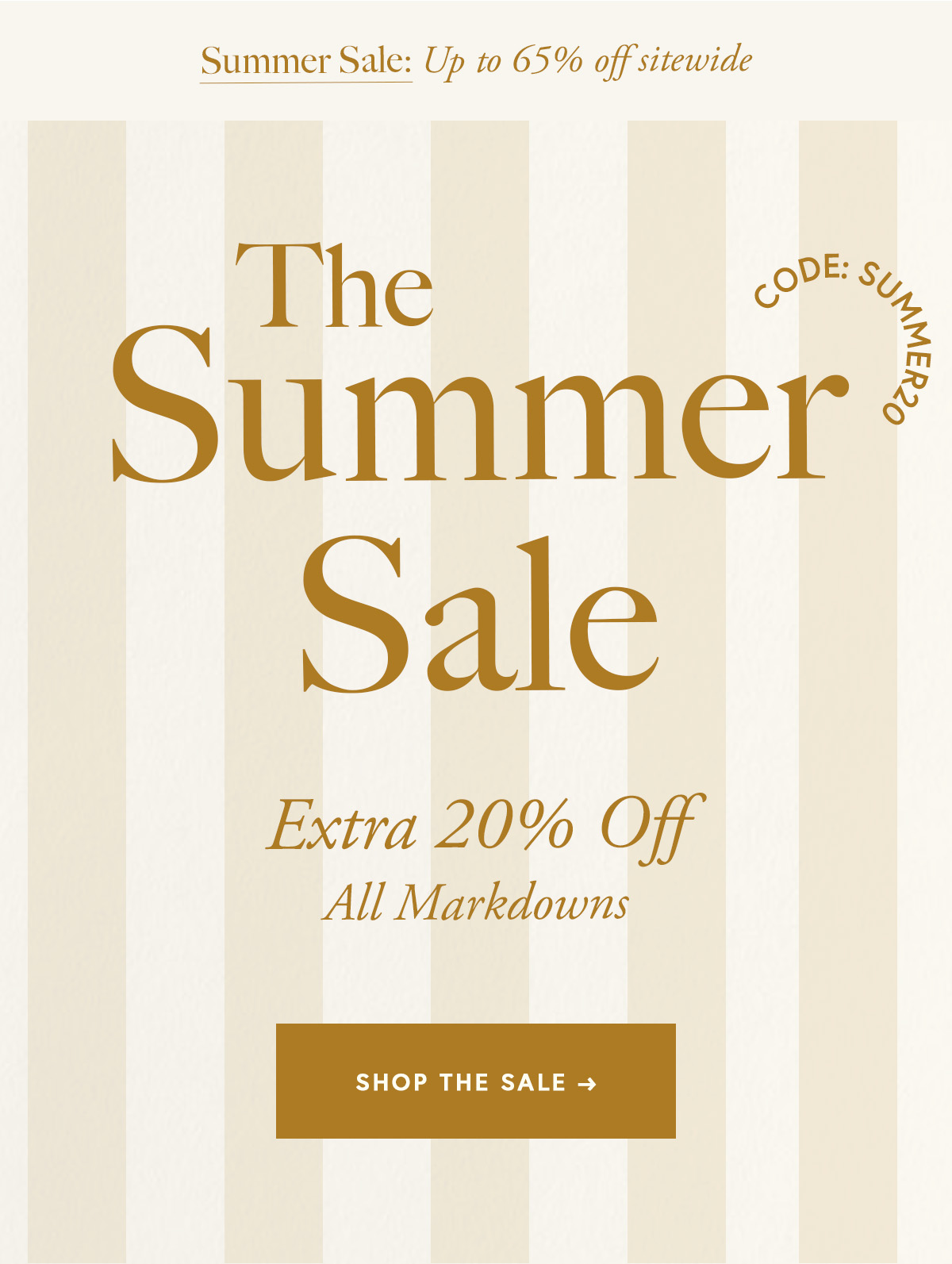 The Summer Sale   Extra 20% Off All Markdowns 