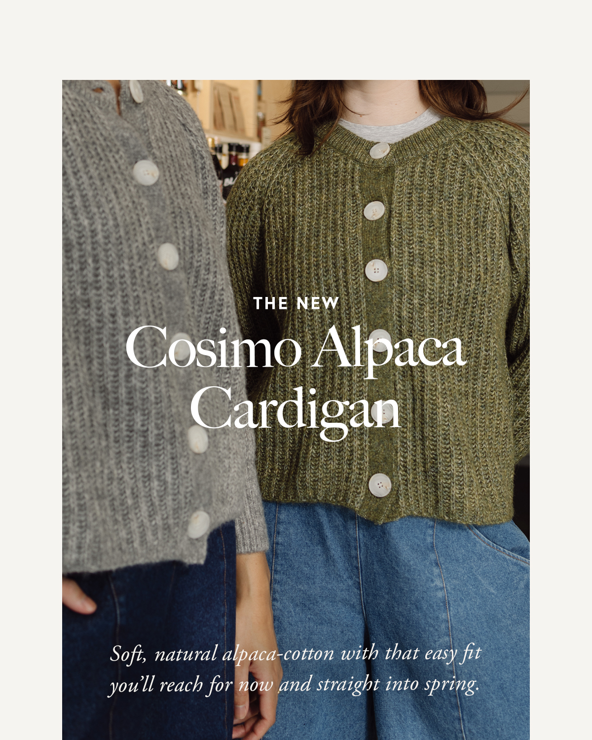 The new Cosimo Alpaca Cardigan