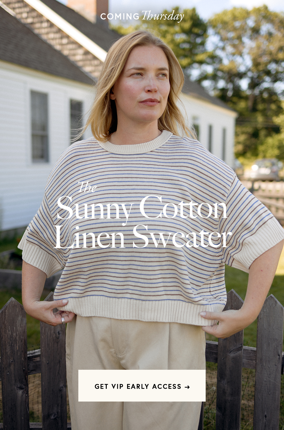 The Sunny Cotton Linen Sweater