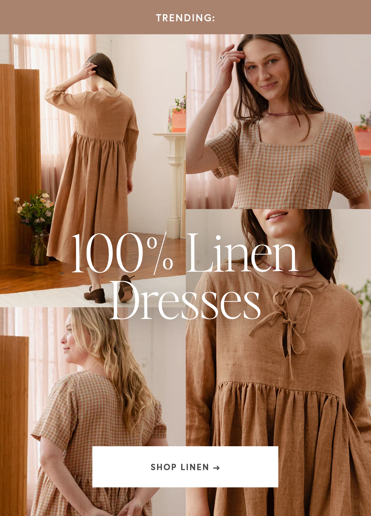 Trending: 100% Linen Dresses