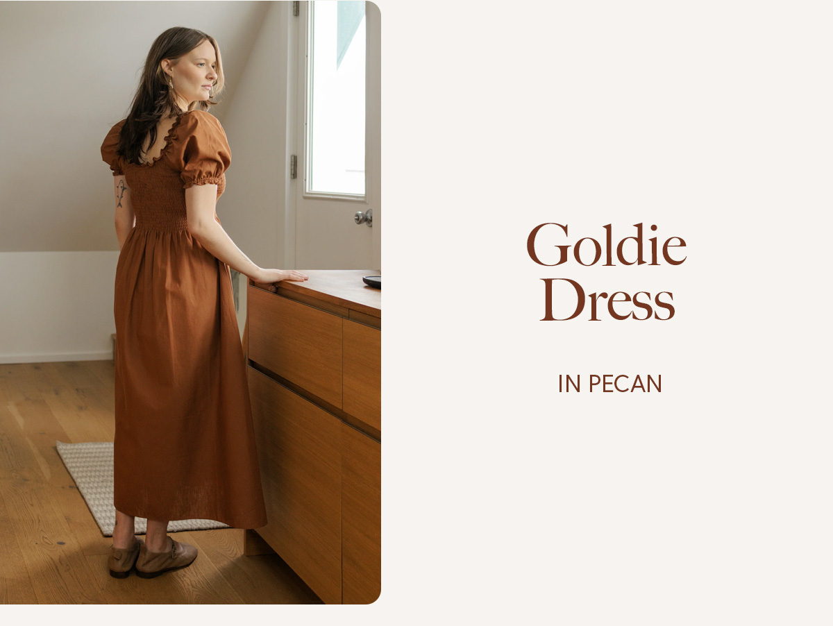 Goldie Dress in Pecan