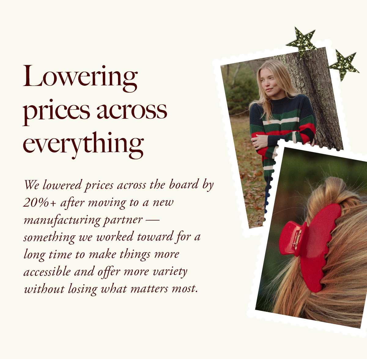 Lowering prices across everything