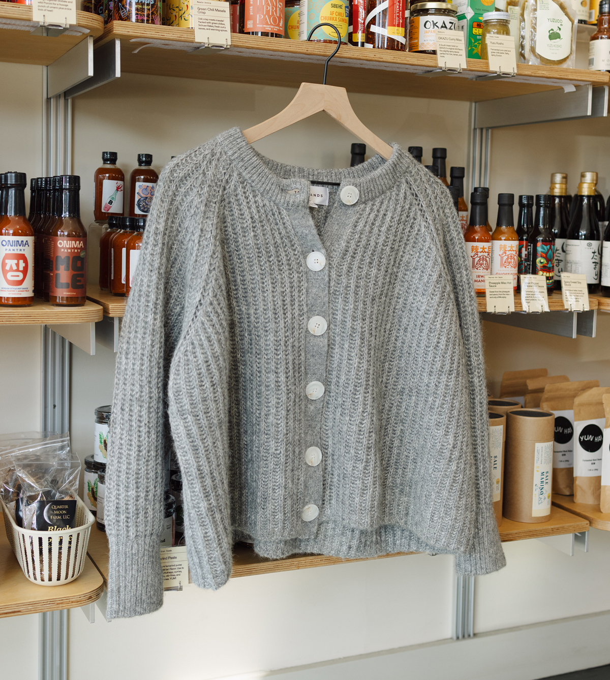 Cosimo Alpaca Cardigan Fog
