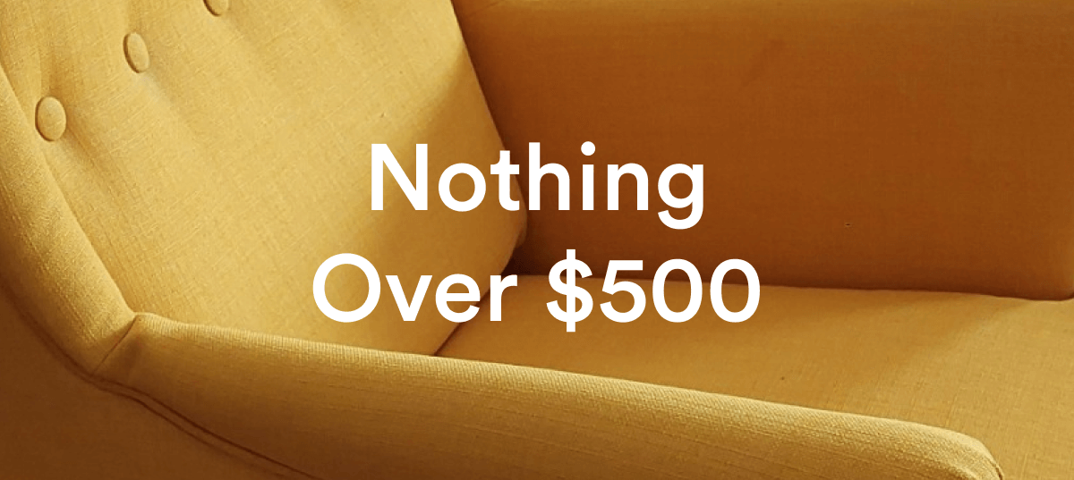 nothing over $500