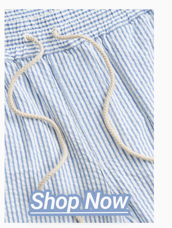 [IMG of seersucker shorts] SHOP NOW