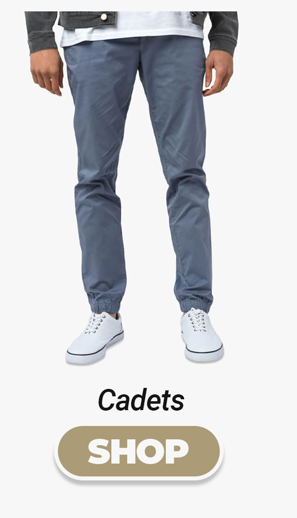 Button to shop Cadets joggers (light navy-grey)