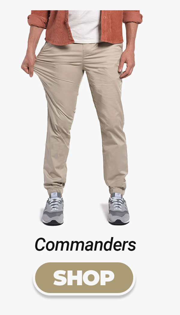 Button to shop Commanders joggers (khaki)