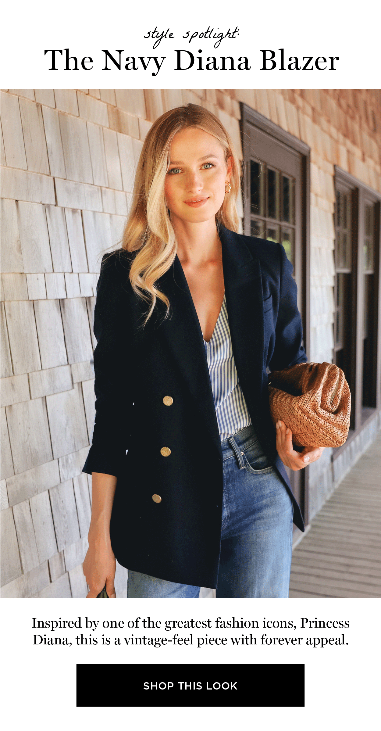 navy diana blazer