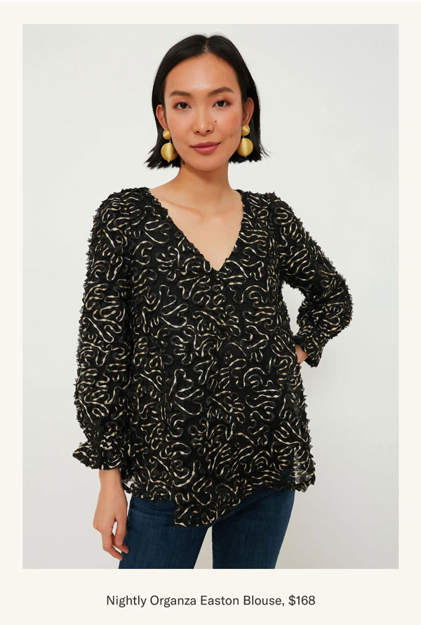 NIGHTLY ORGANZA EASTON BLOUSE