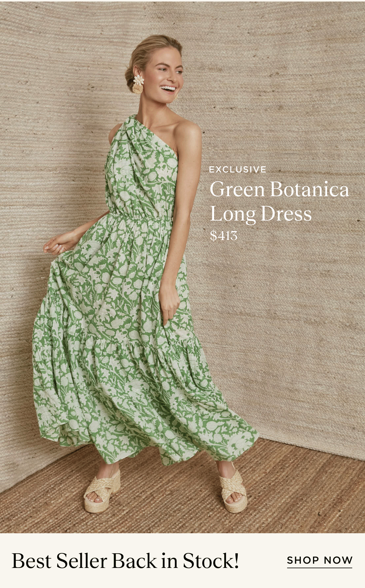 Exclusive Green Botanica Long Dress