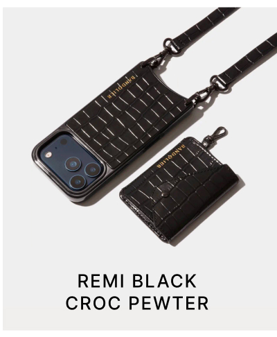 REMI BLACK CROC PEWTER