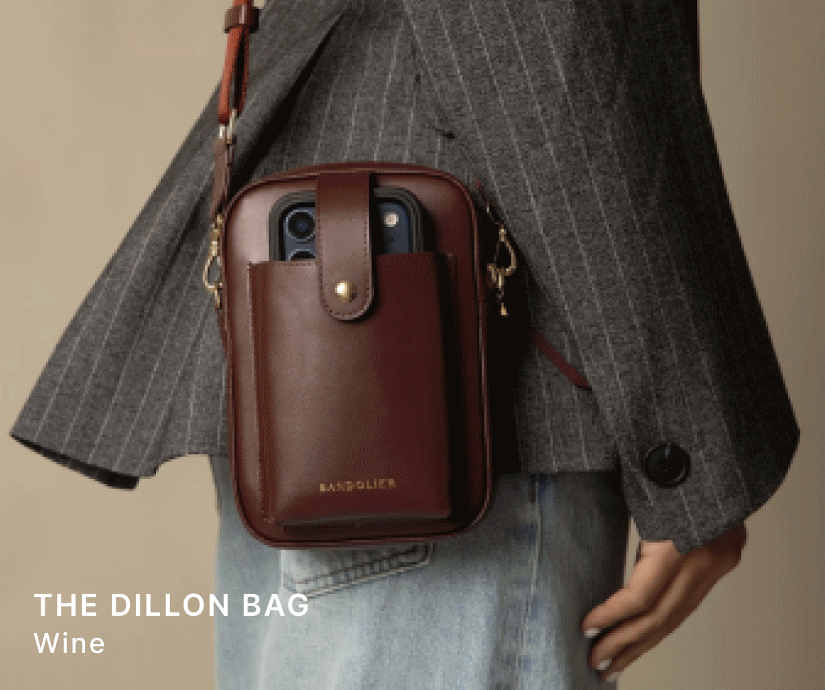 THE DILLON BAG Black Wine Tan Cognac