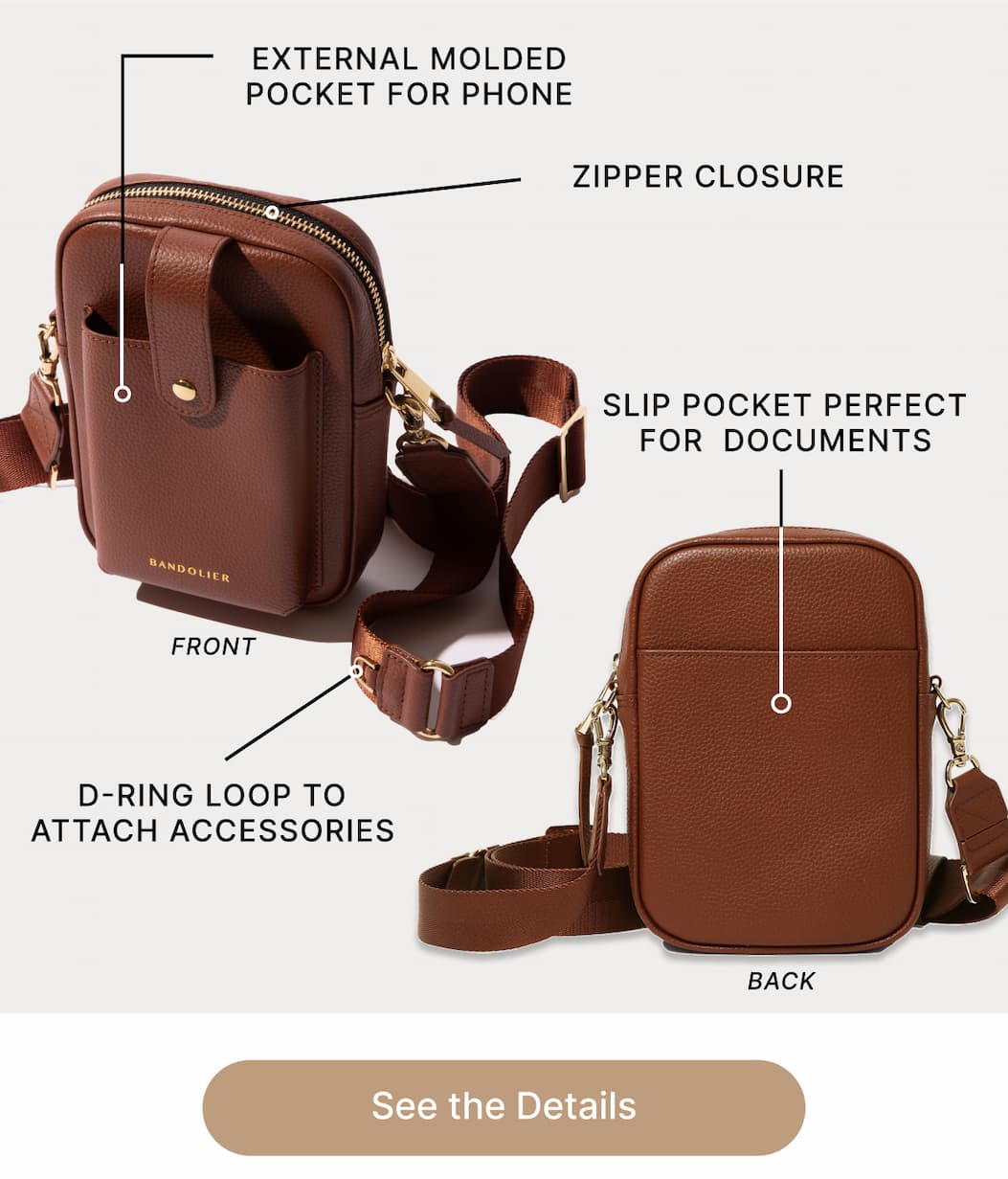 External Molded Pocket for Phone Zipper closure http://Slip pocket perfect for documents D-ring Loop to attach accessories See the Details