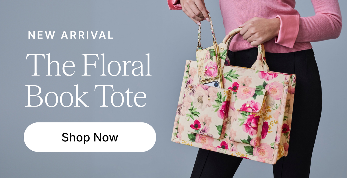 NEW ARRIVAL The Floral Book Tote Shop Now