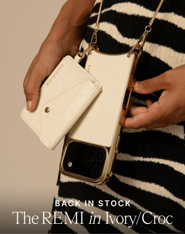 BACK IN STOCK The REMI in Ivoryy/Croc