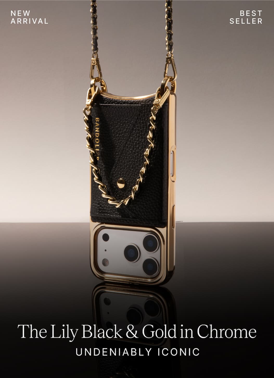 NEW ARRIVAL BEST SELLER The Lily Black & Gold in Chrome UNDENIABLY ICONIC