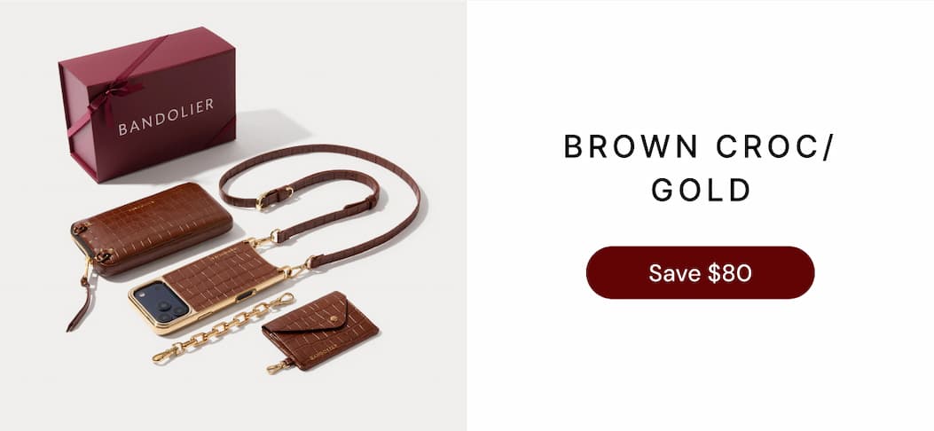 BROWN CROC/GOLD Save $80