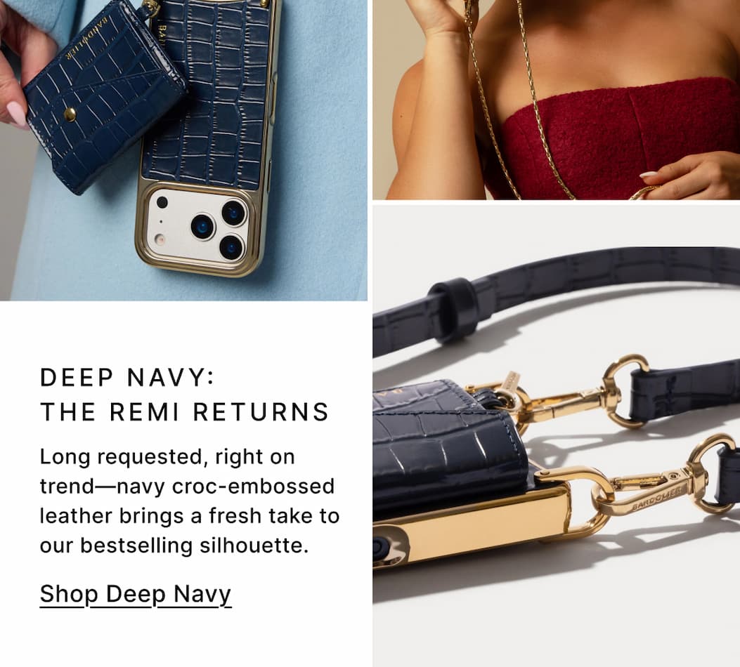 DEEP NAVY: THE REMI RETURNS Long requested, right on trend—navy croc-embossed leather brings a fresh take to our bestselling silhouette. Shop Deep Navy