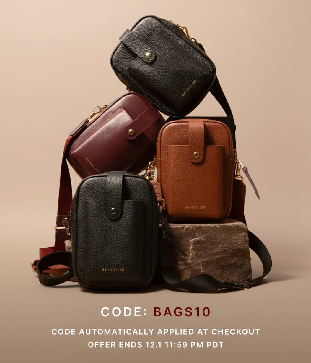 CODE: BAGS10 CODE AUTOMATICALLY APPLIED AT CHECKOUT OFFERS ENDS 12.1 11:59 PM PDT