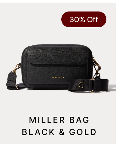 30% Off MILLER BAG BLACK & GOLD