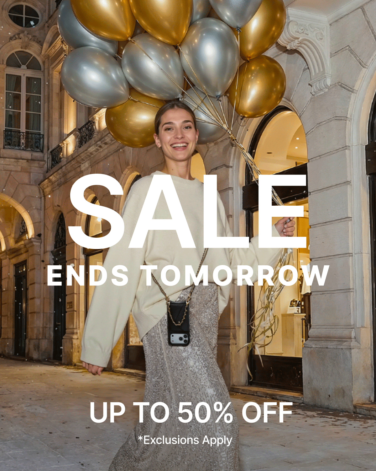 SALE ENDS TOMORROW UP TO 50% OFF *Exclusions Apply
