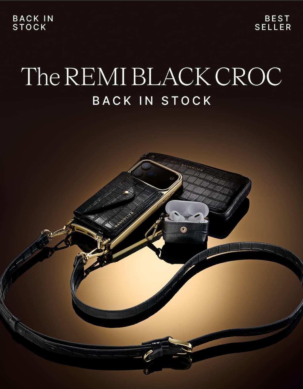 BACK IN STOCK BEST SELLER The REMI BLACK CROC BACK IN STOCK