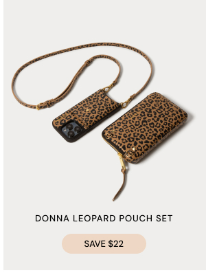 Donna Leopard Pouch Set Save $22