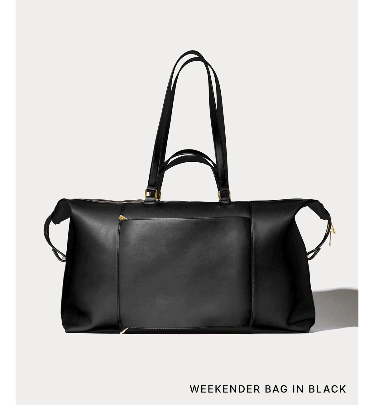 WEEKENDER BAG IN BLACK TOILETRY TRIO BAGS IN BLACK/GOLD