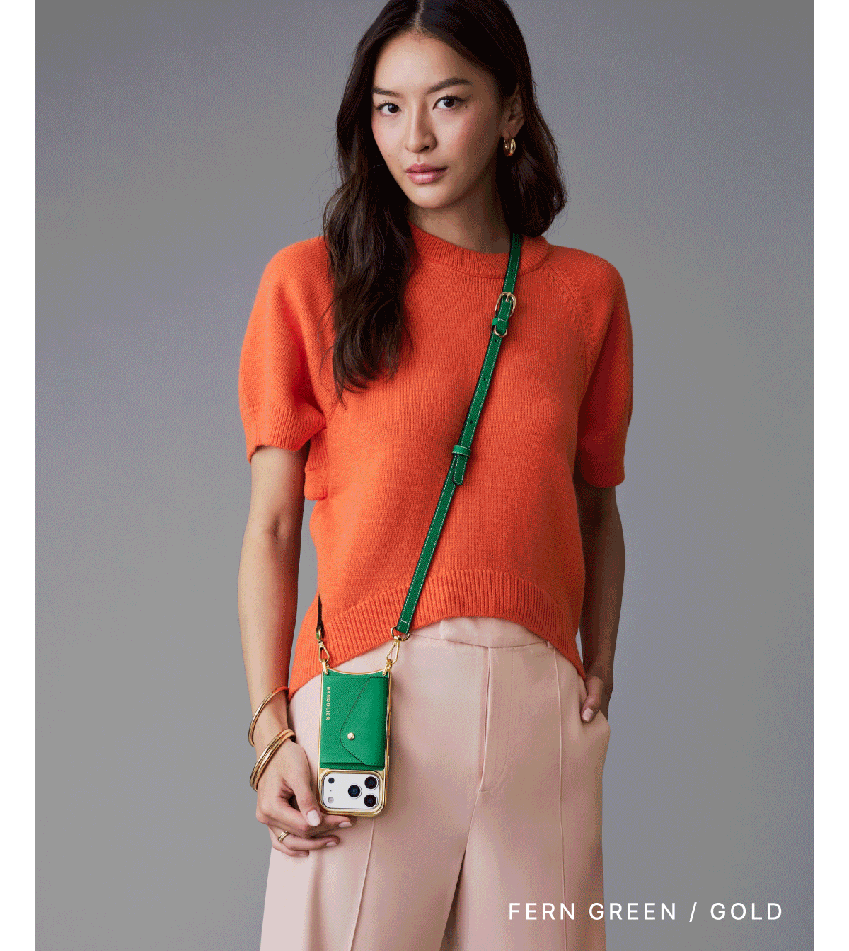 DUSTY BLUE / GOLD FERN GREEN / GOLD FLAMINGO PINK / GOLD ORANGE / GOLD