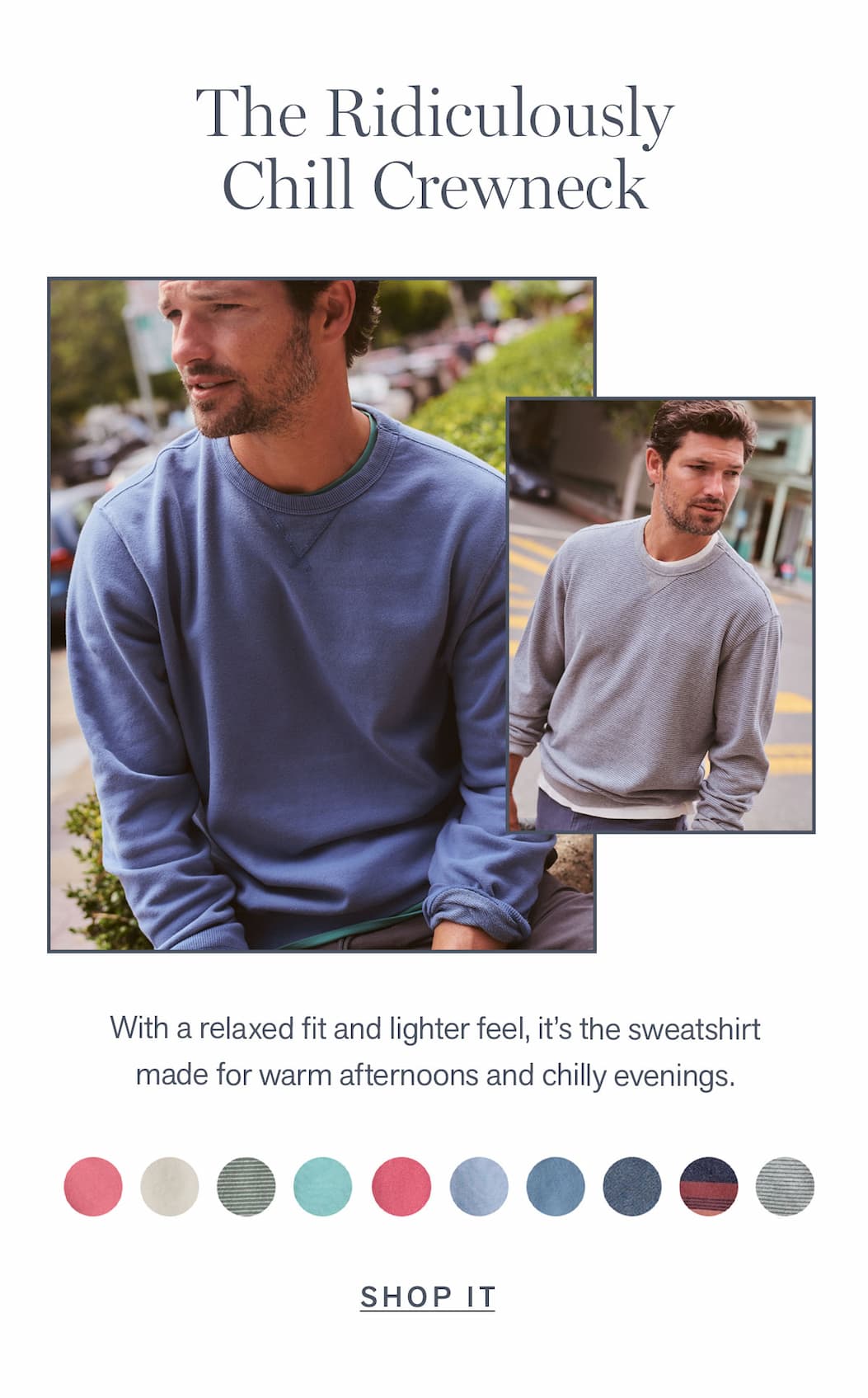 The ridiculously chill crewneck