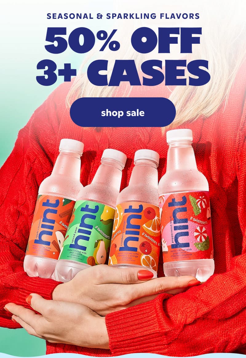3+ cases for 50% off
