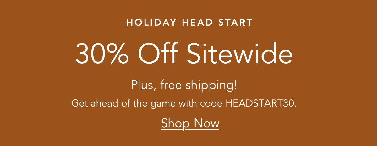 30% Off Sitewide