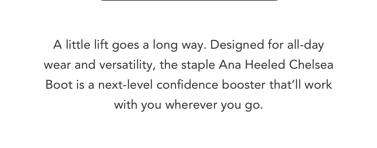Back In Stock: The Ana Go-To Heeled Chelsea