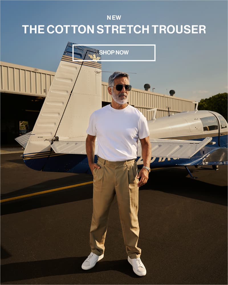 NEW: The Cotton Stretch Trouser. Shop now