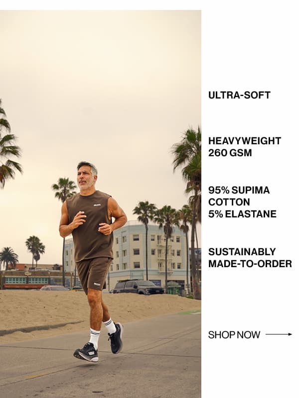 ultra-soft, lightweight 180 gsm, 95% cotton, sustainably made to order