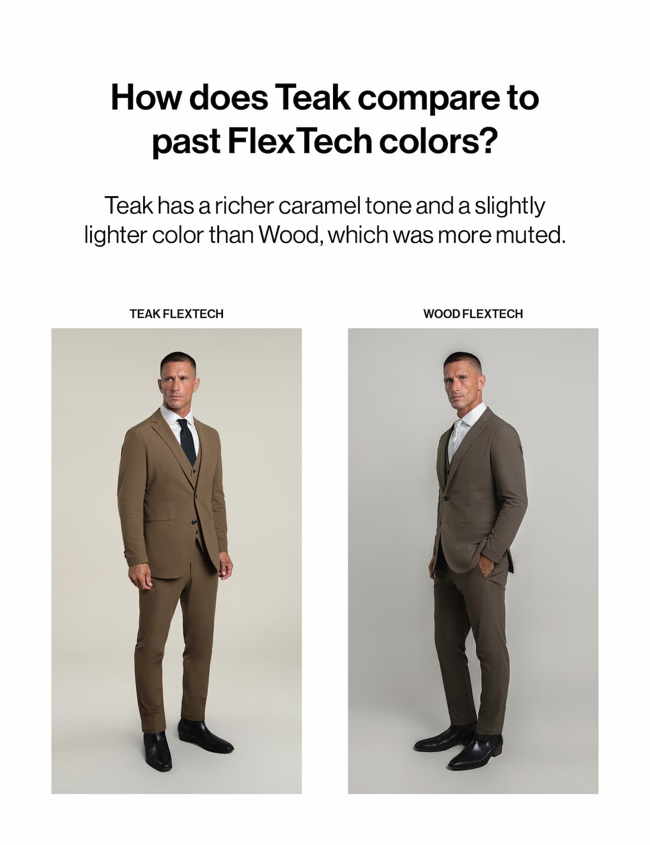 New drop. Meet teak flextech. mad men style mets modern comfort.