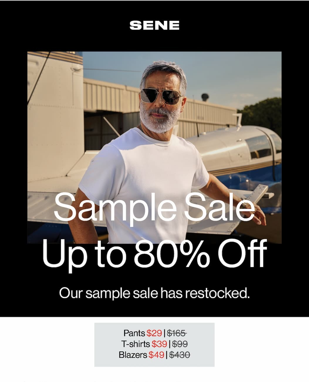 Sample Sale up to 80% off