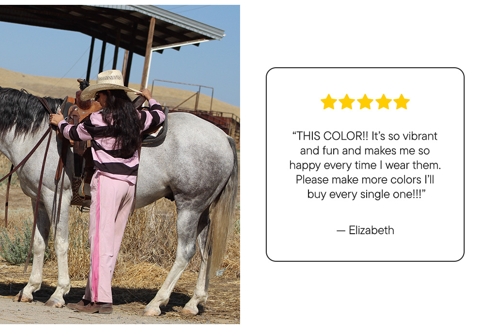 “THIS COLOR!! It’s so vibrant  and fun and makes me so  happy every time I wear them.  Please make more colors I’ll  buy every single one!!!” –&nbsp;Elizabeth