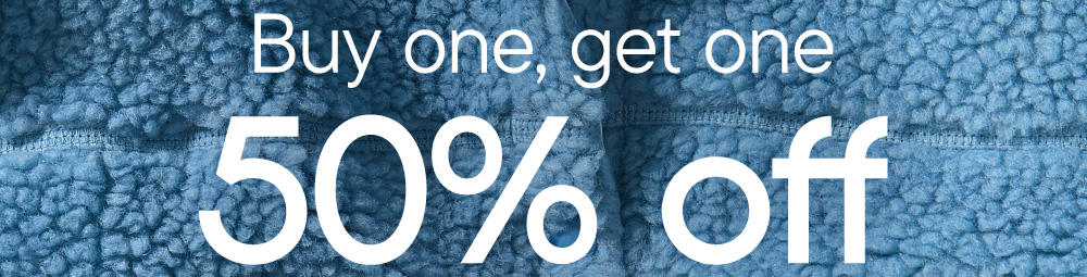 Buy one, get one 50% off